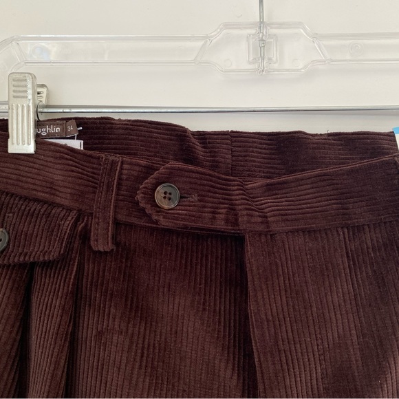NWT J. McLaughlin Lange Men’s Solid Pant, brown corduroy, size 34 - Picture 9 of 15